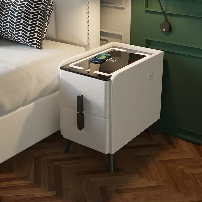 Bedside Table With Wireless USB Charging