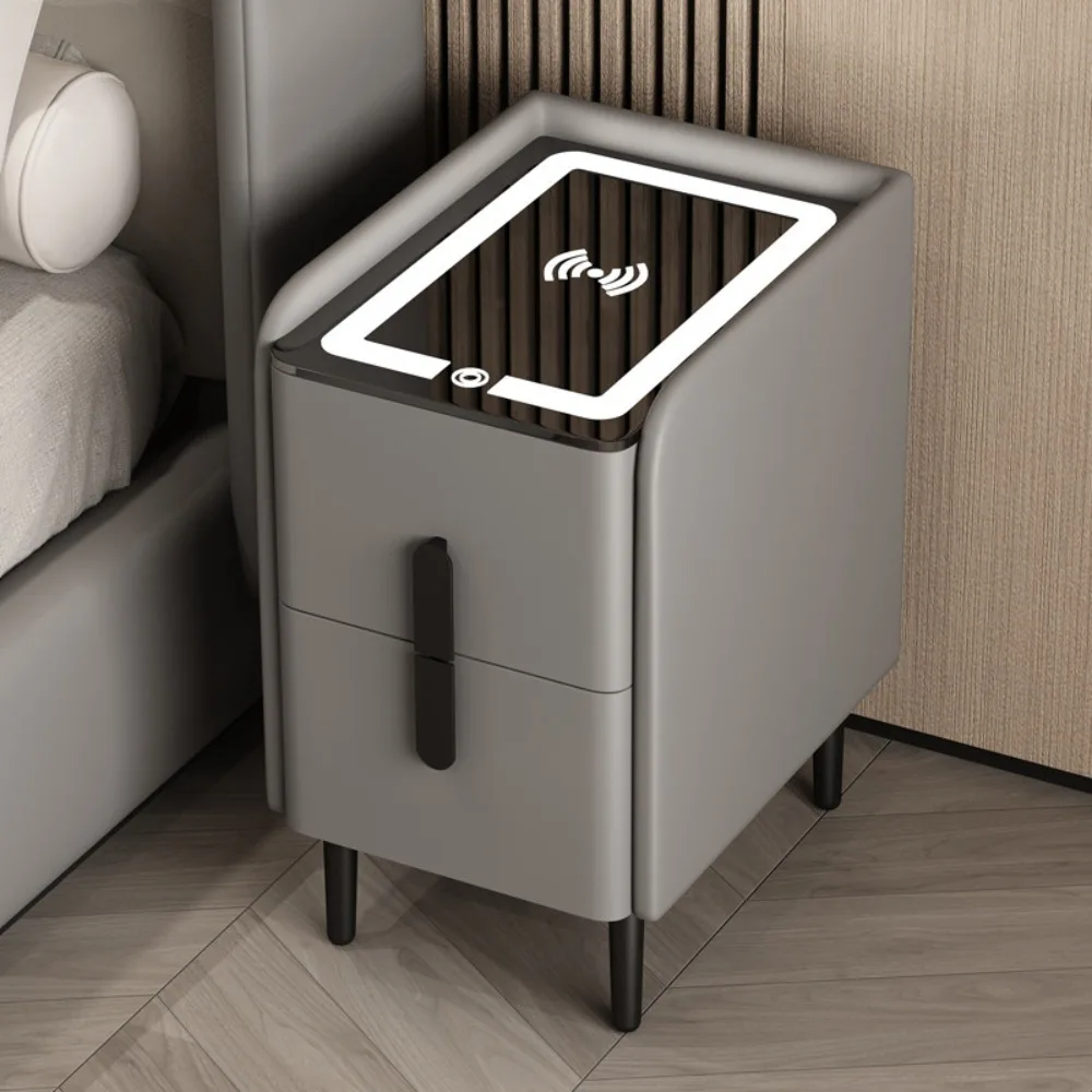Bedside Table With Wireless USB Charging